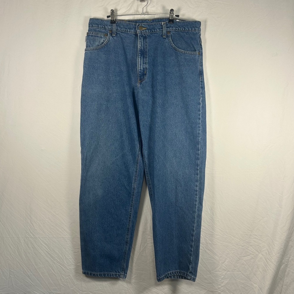 Carhartt‎ Relaxed Fit Jeans Mens 35x30 Blue Denim Vintage Made in USA Workwear